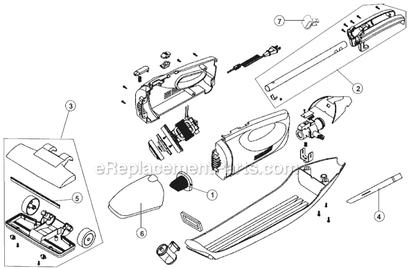 Page A Diagram and Parts List for SD20000RED  Dirt Devil Upright Vacuum